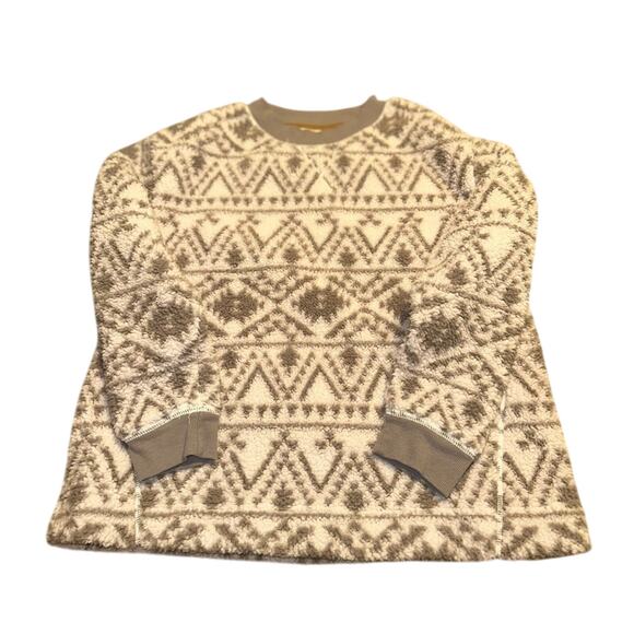 Koolaburra by UGG Women’s Sherpa Sweatshirt Gray and White Size Petite Medium - Picture 1 of 7